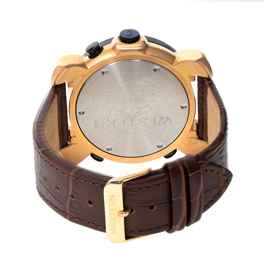 Men's Quartz Analogue Leather Strap Dual Time Watch | buy online | watches for men | Luxury gents watch | Dubai UAE