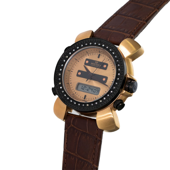 Men's Quartz Analogue Leather Strap Dual Time Watch | buy online | watches for men | Luxury gents watch | Dubai UAE