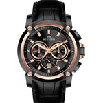 Vergant Series Men's Quartz Analogue Leather Strap Chronograph Watch