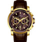 Vergant Series Men's Quartz Analogue Leather Strap Chronograph Watch