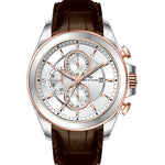 Men's Quartz Analogue Leather Strap Chronograph Watch