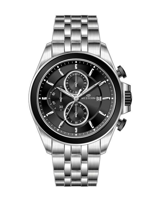 Men's Quartz Analogue Stainless-Steel Bracelet Chronograph Watch