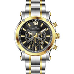 Men's Quartz Analogue Stainless-Steel Bracelet Chronograph Watch