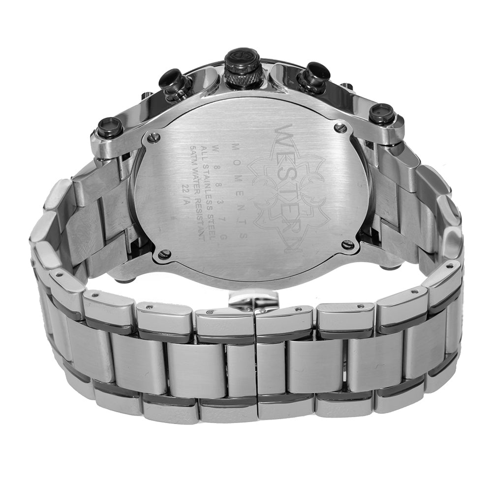 Men's Quartz Analogue Stainless-Steel Bracelet Chronograph Watch