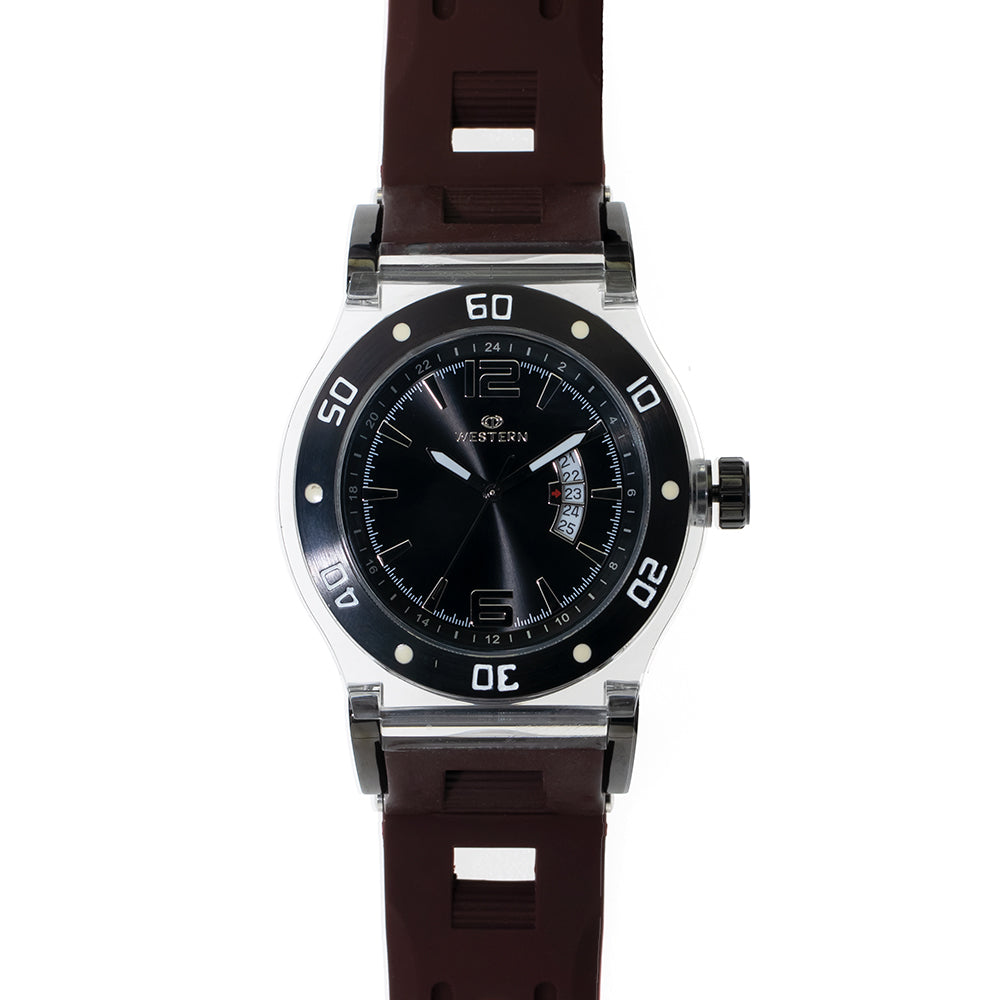 Men's Casual Quartz Analogue Silicon Strap Watch